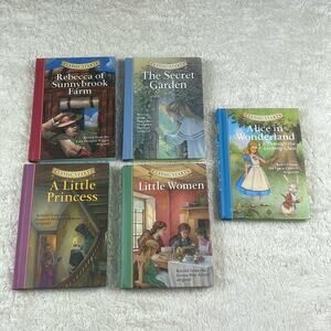 Lot of 5 Classic Starts girls book bundle  LIttle Women, secret Garden, Princess